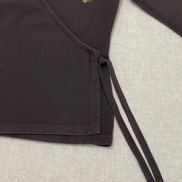 Patagonia Brown Wrap Tie V-neck Casual Long Sleeves Cardigan Top Size M - Picture 5 of 10